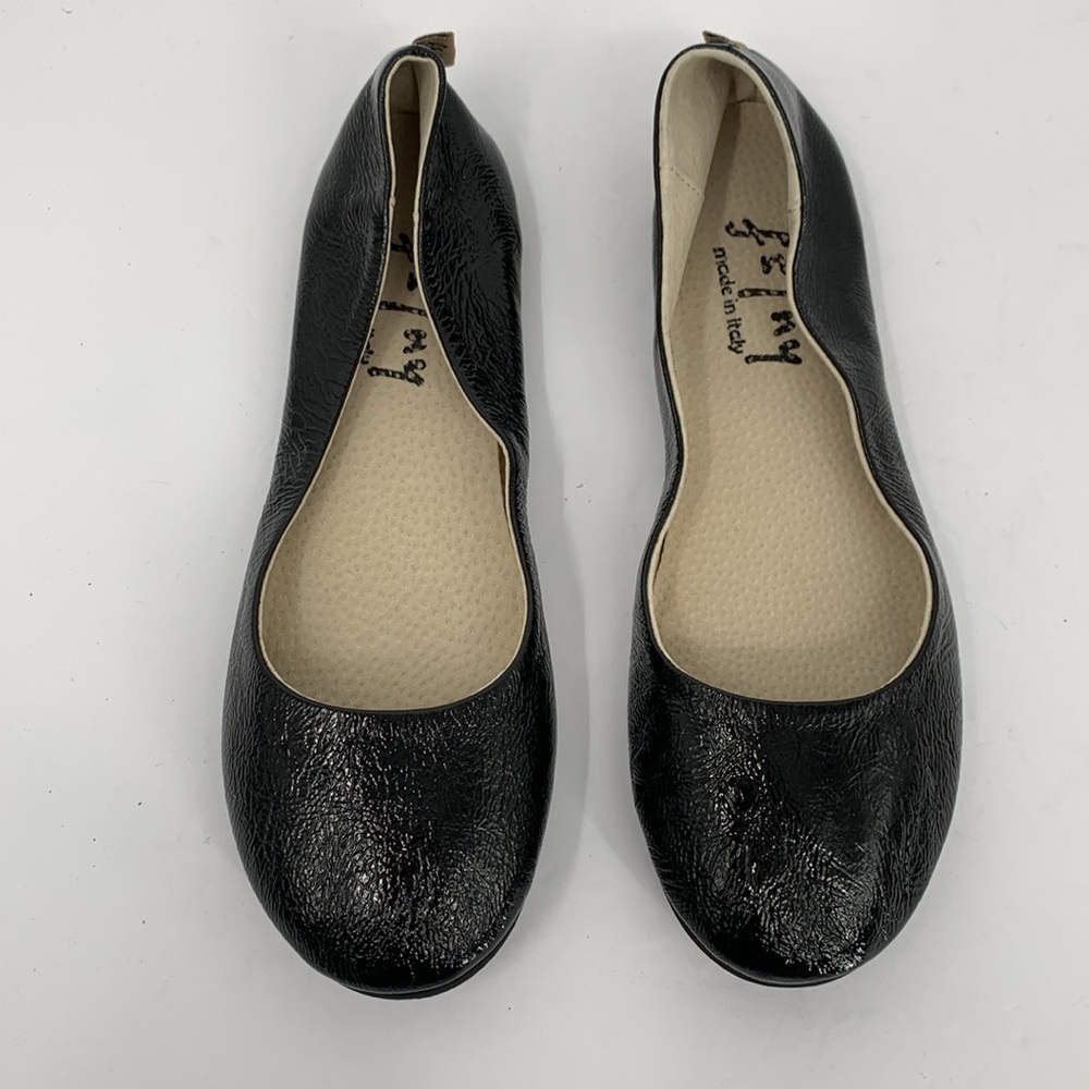 FS/NY French Sole Sloop ballet flats black patent shoe Italy slip-on new 8 - Picture 3 of 6